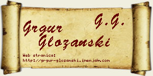 Grgur Gložanski vizit kartica